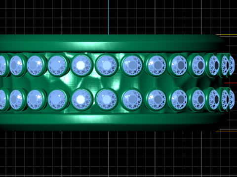 Emerald Gold Wedding pendant 3D 打印模型