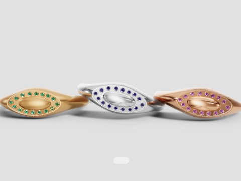 Clair Obscur Ring Oval PENDANT 3D 打印模型