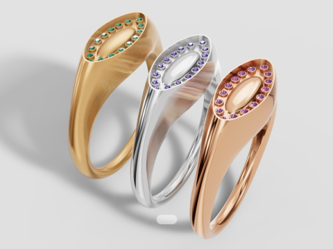 Clair Obscur Ring Oval PENDANT Modelo de impresión 3D