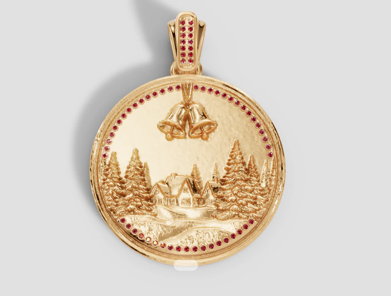 GoldenDesig PENDANT 3D Print Model .c4d .max .obj .3ds .fbx .stl .blend 