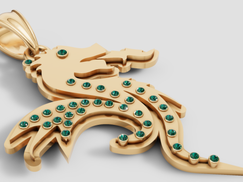 Cazador Sea Animal Seahorse Pendant Necklace PENDANT Modelo de impresión 3D