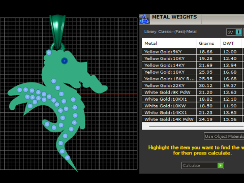 Cazador Sea Animal Seahorse Pendant Necklace PENDANT 3D 프린트 모델