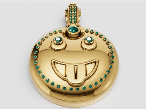Happy Charm Reversible Diamond And Sapphire P 3D-Druckmodell