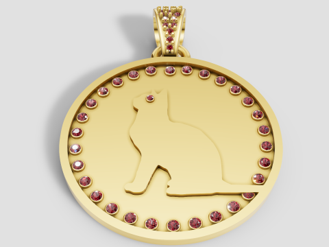 Aromatherapy Cat Pendant Jewelry Stainless PENDANT 3D 프린트 모델
