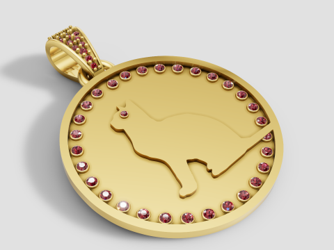 Aromatherapy Cat Pendant Jewelry Stainless PENDANT 3D 프린트 모델