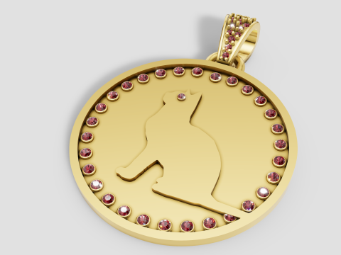 Aromatherapy Cat Pendant Jewelry Stainless PENDANT 3D 프린트 모델