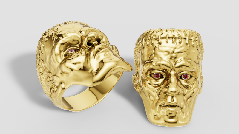 Sklet ring 3D printable PENDANT 3D प्रिंट मॉडल .c4d .max .obj .3ds .fbx .stl .blend