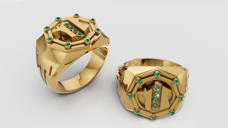 Buy Emerald Antoine Constantin Collection Personalised PENDANT 3D Print Model .c4d .max .obj .3ds .fbx .stl .blend