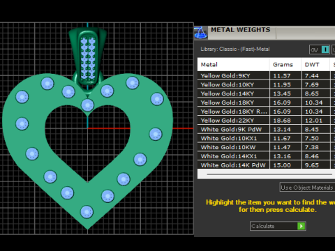 Lab-Grown Diamond Heart Necklace PANDANT Modelo de impresión 3D