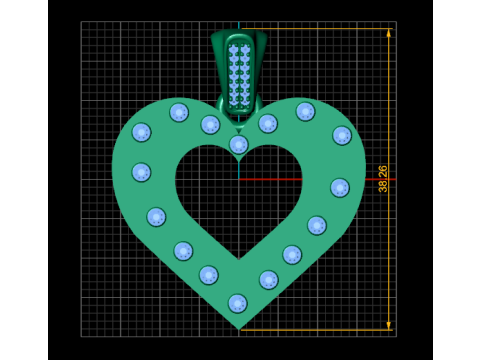Lab-Grown Diamond Heart Necklace PANDANT 3D 프린트 모델