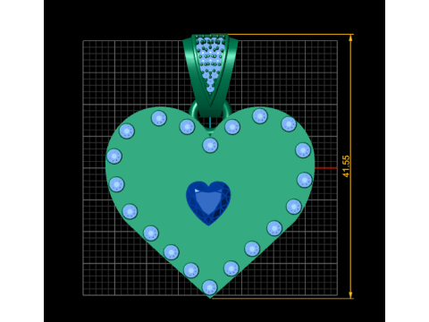 Heart Eil Blue Eye Bohemian Charms Diy Earrings Necklace PANDANT 3D-Druckmodell