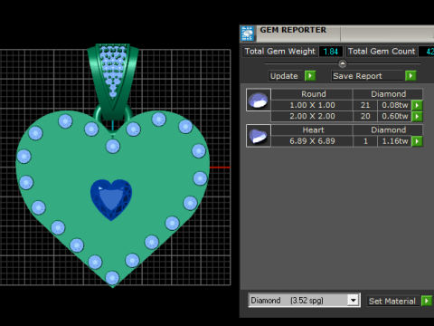 Heart Eil Blue Eye Bohemian Charms Diy Earrings Necklace PANDANT 3D Print Model
