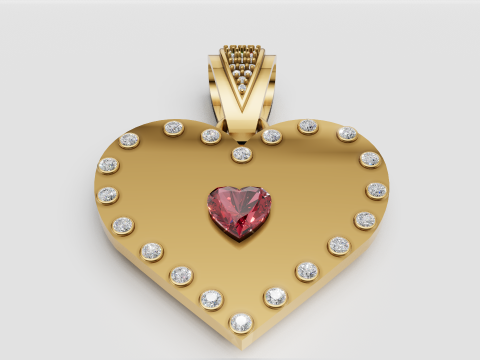 Heart Eil Blue Eye Bohemian Charms Diy Earrings Necklace PANDANT 3D Print Model