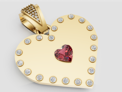 Heart Eil Blue Eye Bohemian Charms Diy Earrings Necklace PANDANT 3D Print Model