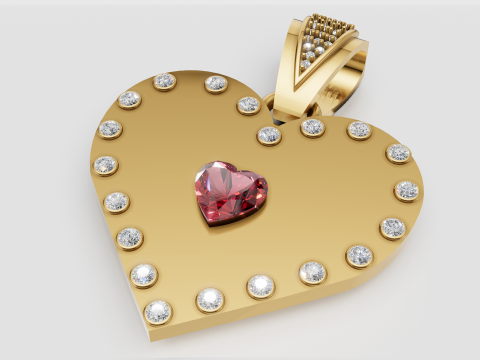 Heart Eil Blue Eye Bohemian Charms Diy Earrings Necklace PANDANT 3D Print Model