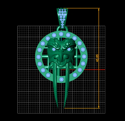Vintage Gold PENDANT 3D Print Model .c4d .max .obj .3ds .fbx .stl .blend