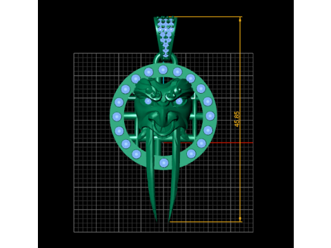 Vintage Gold PENDANT 3D Print Model