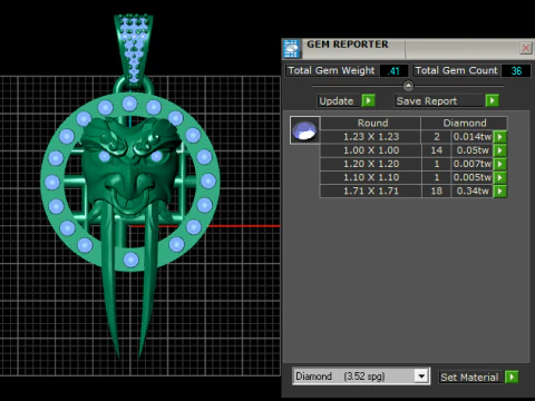 Vintage Gold PENDANT 3D Print Model
