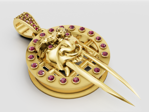 Vintage Gold PENDANT 3D प्रिंट मॉडल