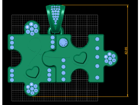 Galer&iacute;a HV Creative Jewellery COLGANTE Modelo de impresión 3D