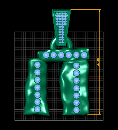Hiphop Statement Cuban Letter Necklaces pendant 3D 프린트 모델 .c4d .max .obj .3ds .fbx .stl .blend