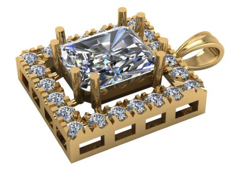 Gaia W gelaste Halo ketting hanger 3D printmodel