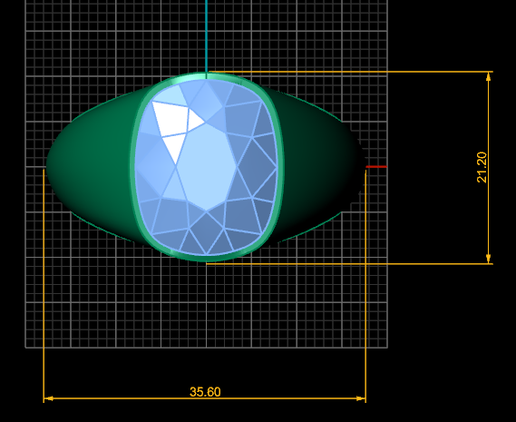 Ruby Gemstone Oval Ring pendant 3D Print Model .c4d .max .obj .3ds .fbx .stl .blend