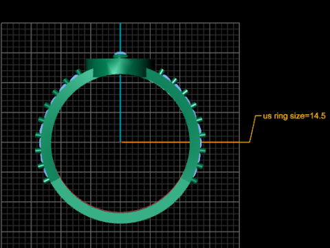 Red Stone Graduation Ring pendant 3D Принт Модель