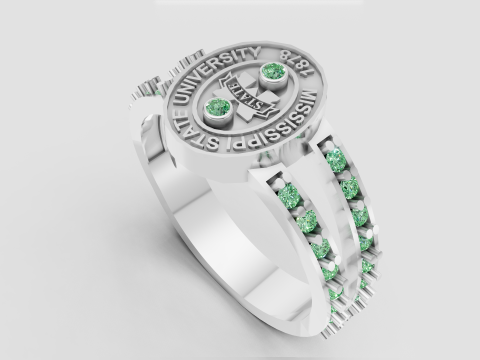 Red Stone Graduation Ring pendant 3D Принт Модель
