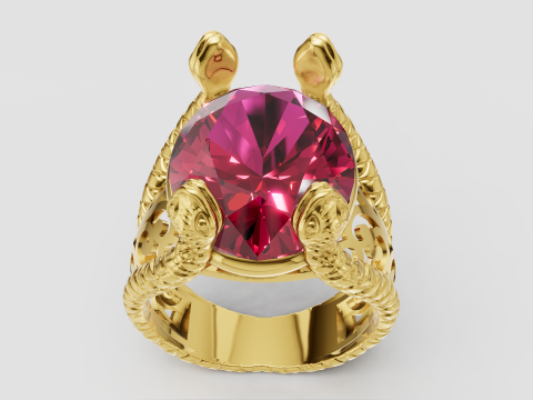 Oval Design Garnet pendant Modelo de Impressão 3D