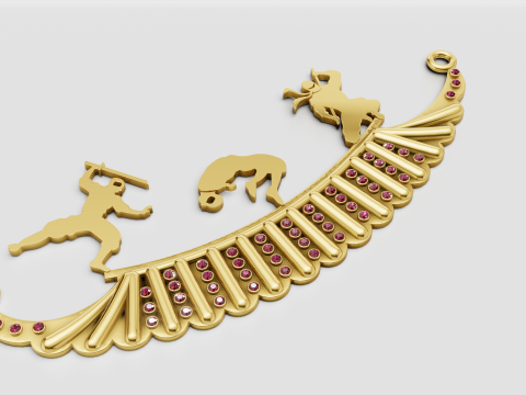 Buy Joyalukkas 22k Yellow Gold pendant 3D Print Model