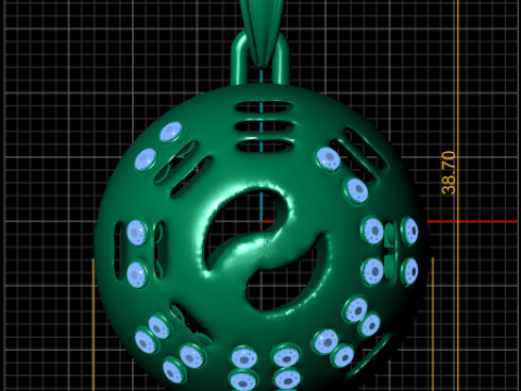 Diamond Yellow Gold Fine Necklaces PENDENT 3D Print Model