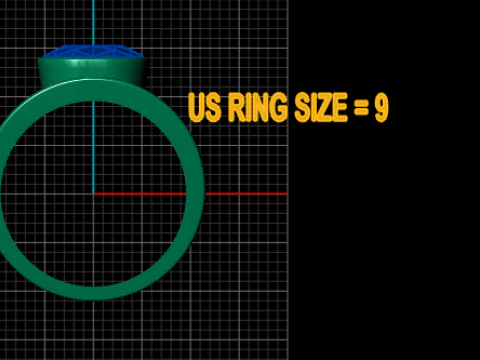Gold Plated Brass Ring 3D Print Model