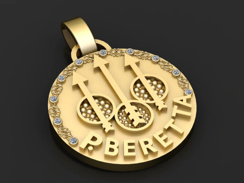 Gold pendant 3D Print Model