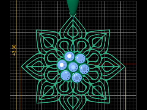 Yellow Gold Necklaces pendent 3D Принт Модель