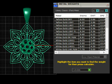 Yellow Gold Necklaces pendent 3D Print Model