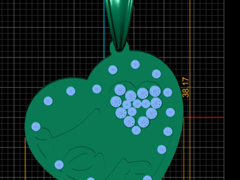 Heart love pendant 3D Print Model