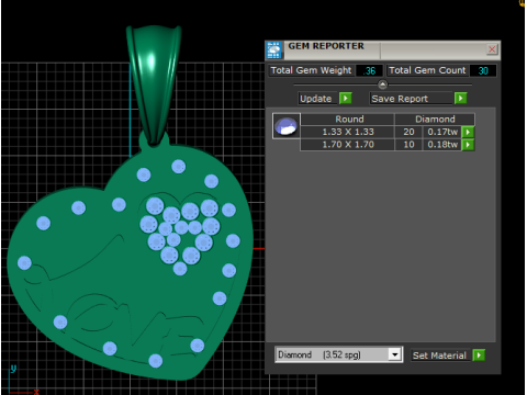 Heart love pendant 3D 打印模型