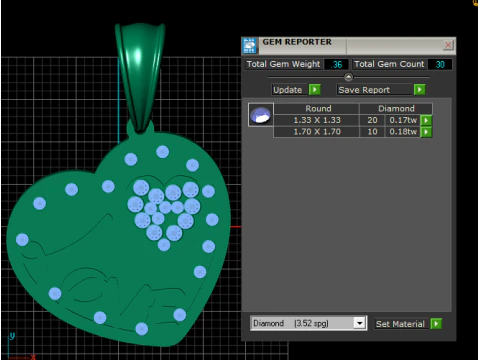 Heart love pendant 3D Print Model