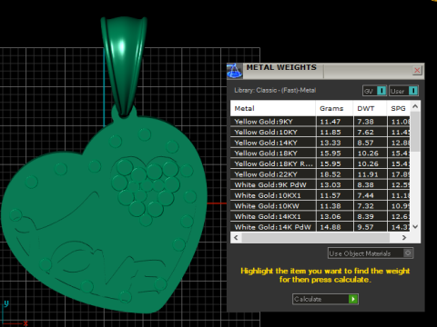 Heart love pendant 3D 打印模型