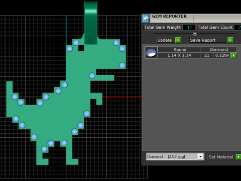 Pixel dinosaur pendant 3D-Druckmodell