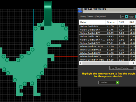 Pixel dinosaur pendant 3D-Druckmodell