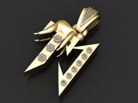 Bold designer pendant 3D Print Model