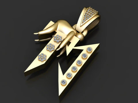 Bold designer pendant 3D Print Model
