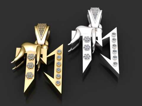 Bold designer pendant 3D Print Model