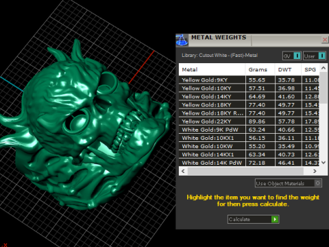 Skull gold pendent 3D 打印模型