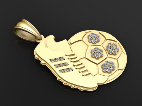Football pendent 3D-Druckmodell