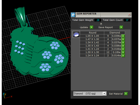 Football pendent 3D-Druckmodell