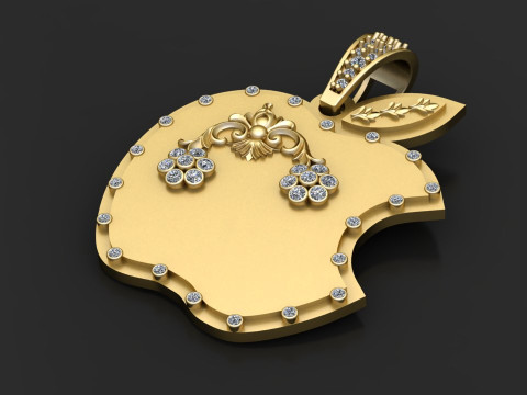 Bitten apple pendant 3D Принт Модель