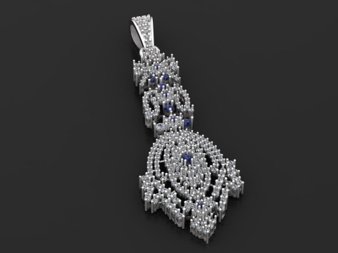 Teardrop diamond pendant 3Dプリントモデル